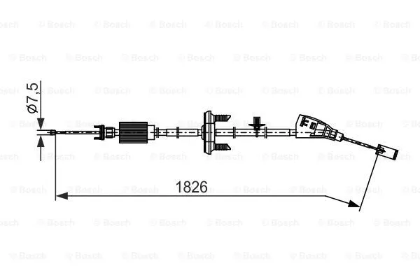 Stovėjimo stabdžio trosas BOSCH 1 987 482 795