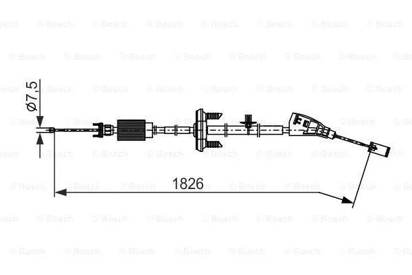 Stovėjimo stabdžio trosas BOSCH 1 987 482 799