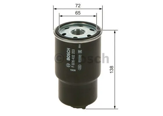 Kuro filtras BOSCH F 026 402 203