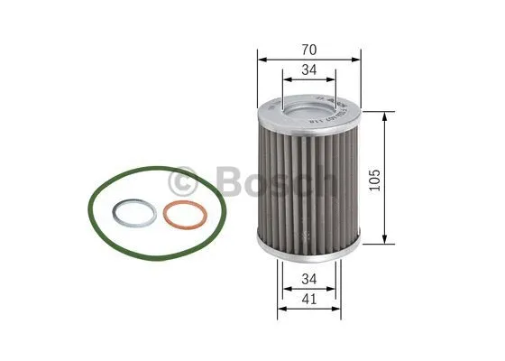 Automatinės transmisijos hidraulinis filtras BOSCH F 026 407 118