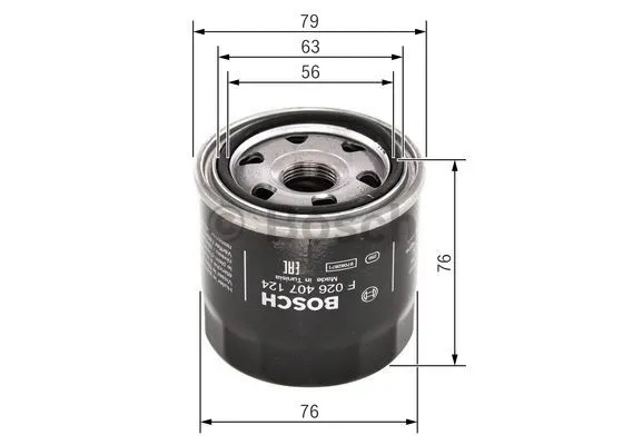 Alyvos filtras BOSCH F 026 407 124