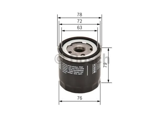 Alyvos filtras BOSCH F 026 407 176