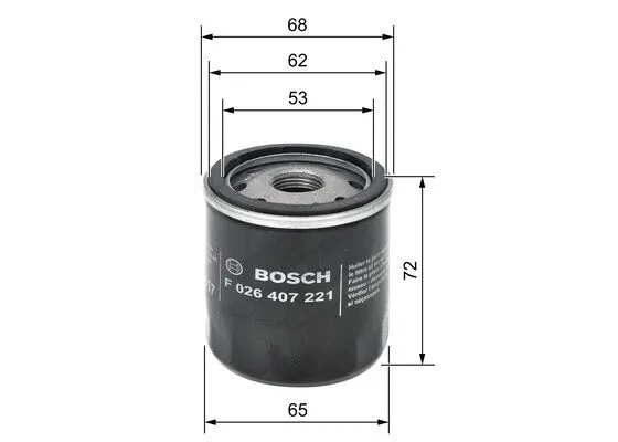Alyvos filtras BOSCH F 026 407 221