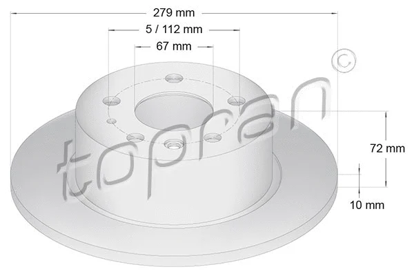 Stabdžių diskas TOPRAN 400 859