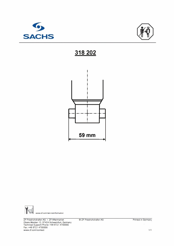 Amortizatorius SACHS 318 202