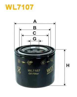 Alyvos filtras WIX FILTERS WL7107