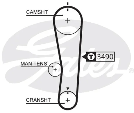Paskirstymo diržas GATES 5637XS
