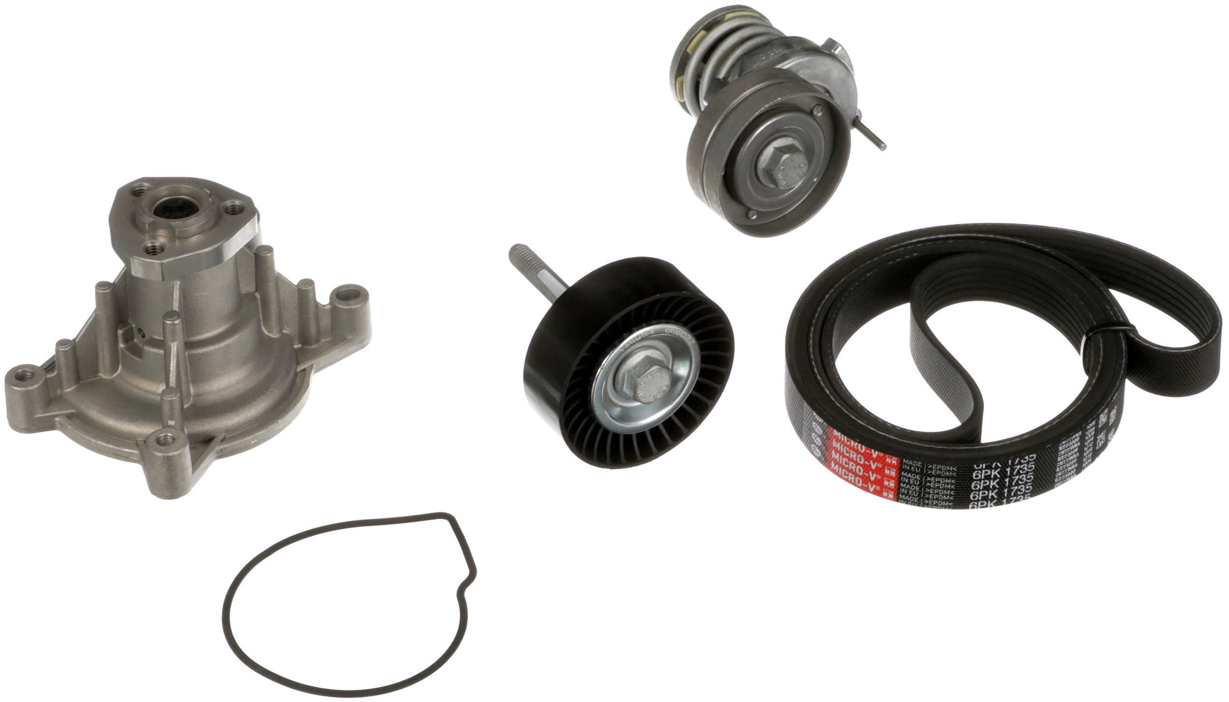 Vandens siurblys + V formos rumbuoto diržo komplektas GATES KP76PK1735