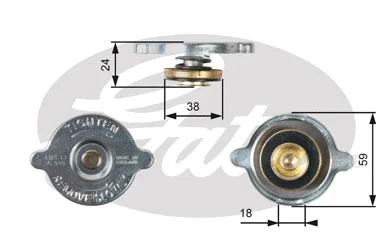 Radiatoriaus dangtelis GATES RC115