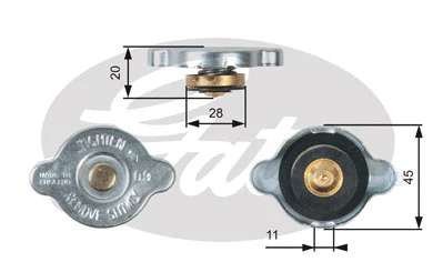 Radiatoriaus dangtelis GATES RC124