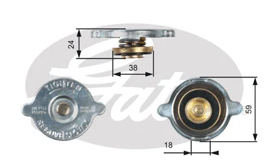 Radiatoriaus dangtelis GATES RC125