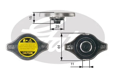 Radiatoriaus dangtelis GATES RC127