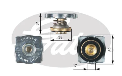 Radiatoriaus dangtelis GATES RC130