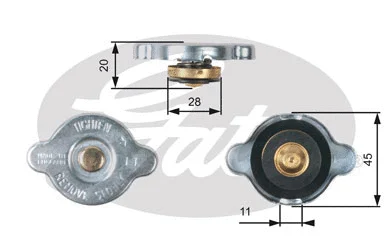 Radiatoriaus dangtelis GATES RC133