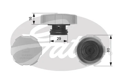 Radiatoriaus dangtelis GATES RC231