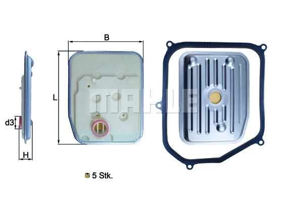 Automatinės transmisijos hidraulinis filtras KNECHT HX 147KIT
