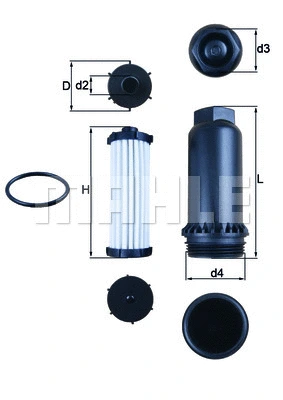 Automatinės transmisijos hidraulinis filtras KNECHT HX 151KIT