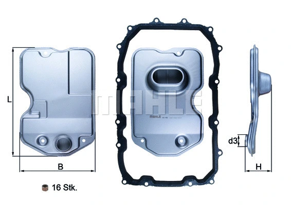 Automatinės transmisijos hidraulinis filtras KNECHT HX 160KIT