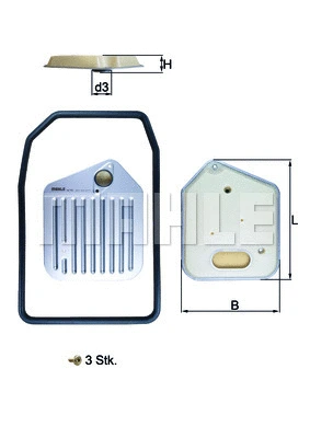 Automatinės transmisijos hidraulinis filtras KNECHT HX 163KIT