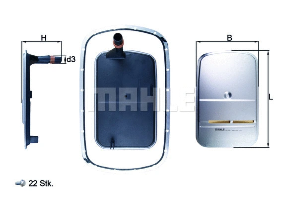 Automatinės transmisijos hidraulinis filtras KNECHT HX 165KIT