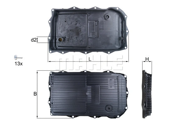 Automatinės transmisijos alyvos karteris KNECHT HX 184KIT