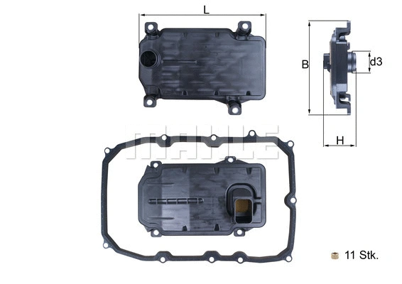 Automatinės transmisijos hidraulinis filtras KNECHT HX 187KIT