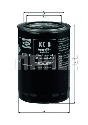 Kuro filtras KNECHT KC 8
