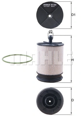 Kuro filtras KNECHT KX 569D