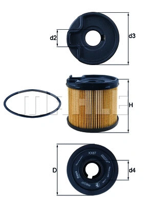 Kuro filtras KNECHT KX 87D