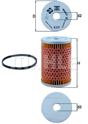 Kuro filtras KNECHT KX 9D
