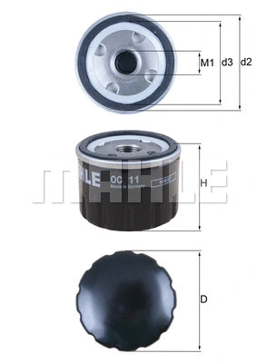 Alyvos filtras KNECHT OC 11