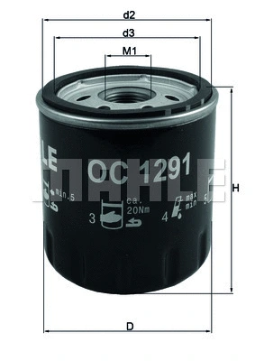 Alyvos filtras KNECHT OC 1291