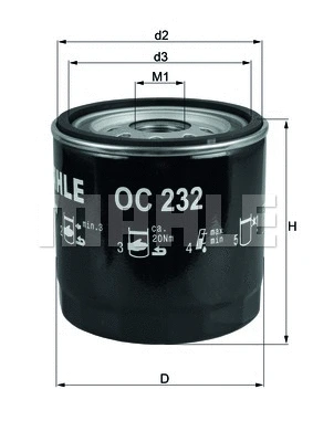 Alyvos filtras KNECHT OC 232