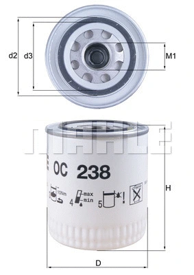 Alyvos filtras KNECHT OC 238