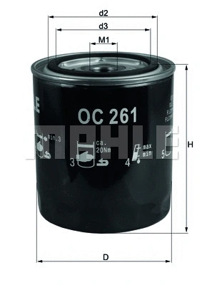 Alyvos filtras KNECHT OC 261