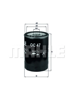 Alyvos filtras KNECHT OC 47