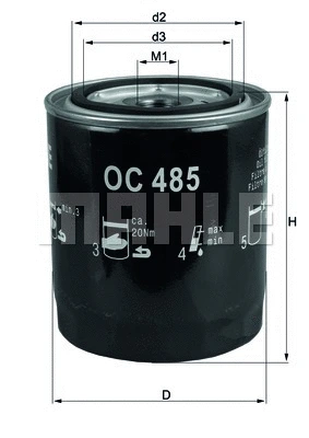 Alyvos filtras KNECHT OC 485