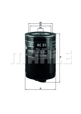 Alyvos filtras KNECHT OC 51