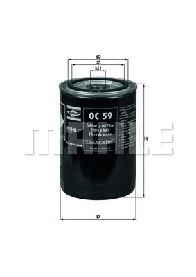Alyvos filtras KNECHT OC 59