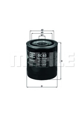 Alyvos filtras KNECHT OC 65