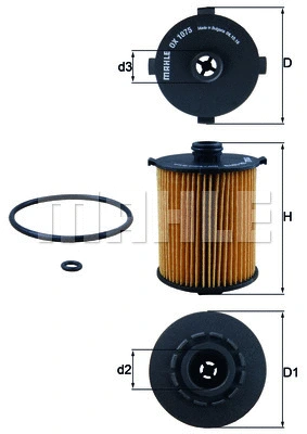 Alyvos filtras KNECHT OX 1075D