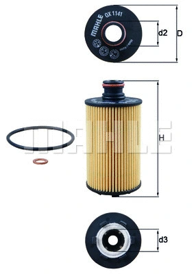 Alyvos filtras KNECHT OX 1141D