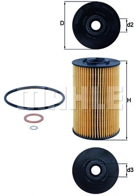 Alyvos filtras KNECHT OX 150D