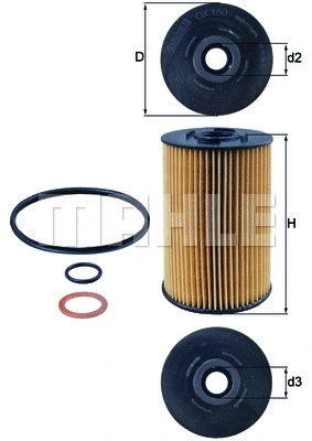 Alyvos filtras KNECHT OX 150D1
