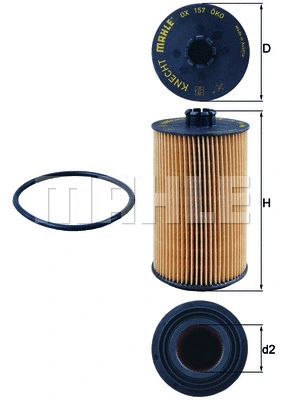 Alyvos filtras KNECHT OX 157D