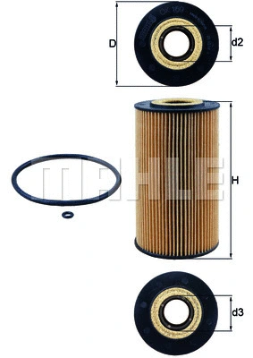 Alyvos filtras KNECHT OX 169D