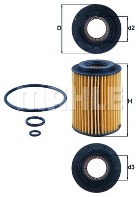 Alyvos filtras KNECHT OX 347D