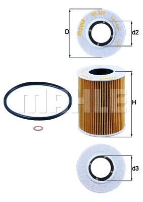 Alyvos filtras KNECHT OX 369D