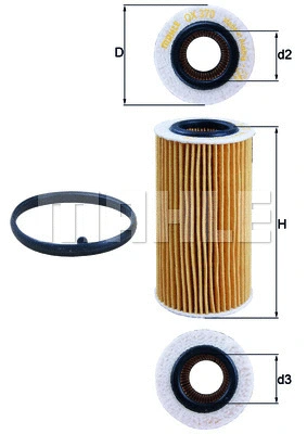 Alyvos filtras KNECHT OX 370D1