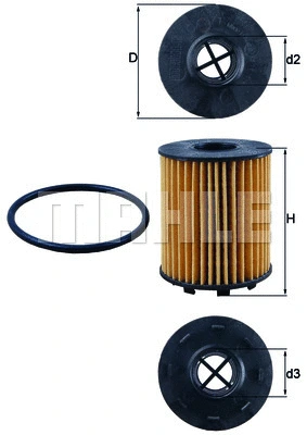 Alyvos filtras KNECHT OX 371D